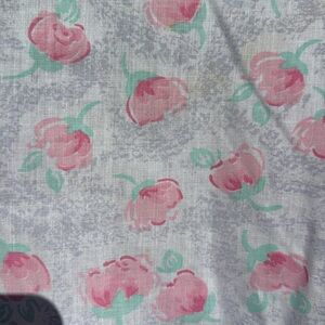 NOS Vintage Cotton Duster White Pink Green Floral USA made 3x Gown As Is